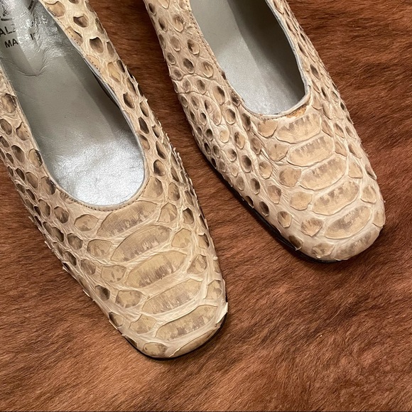 Vintage real snakeskin heels - Picture 2 of 5
